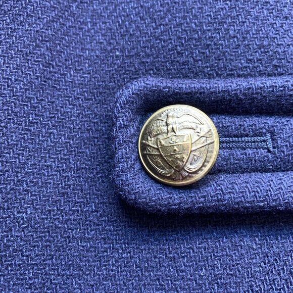 J. Crew Navy Short Wool Pea Coat Size 4 Gold Buttons - Picture 8 of 14